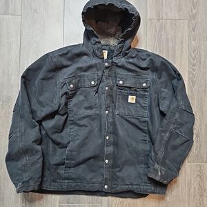 Carhartt Men's Bartlett Jacket Black XL 103826 Blk Sherpa Lined